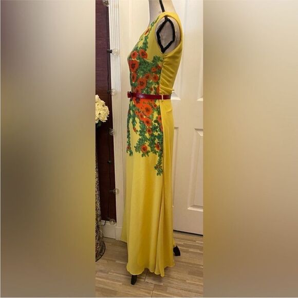 Secret Love Floral Yellow Maxi Dress, S - Picture 2 of 9
